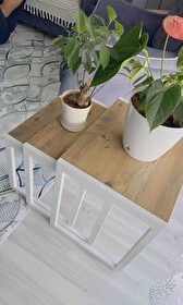 Arpelia Üçlü Zigon Sehpa(BEYAZ ATLANTİK ÇAM) photo review