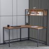 Arpelia Raflı L Çalışma Masası 140x120x75 CM (LAVA RİCHMOND)
