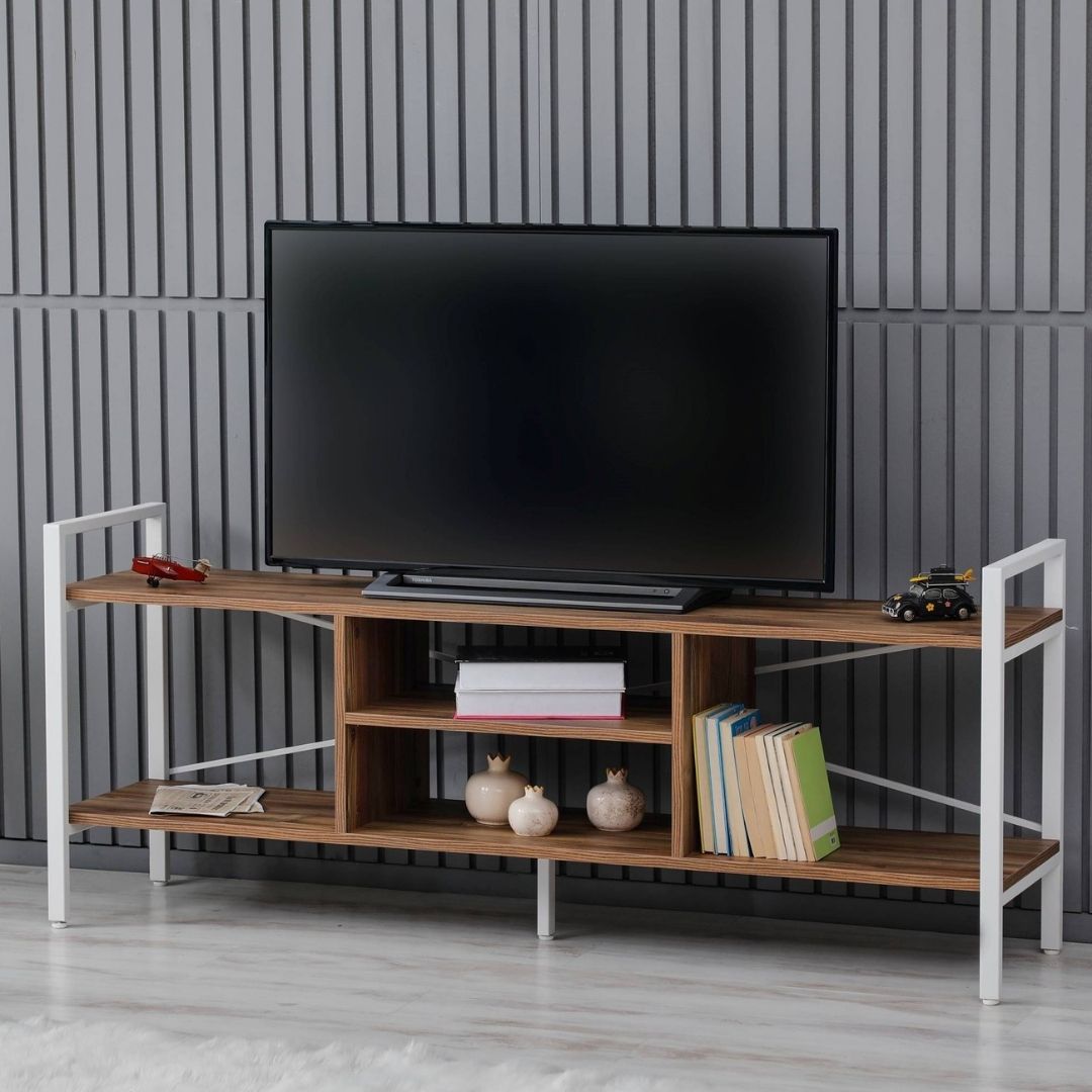Arpelia  TV Sehpası 160x35x65 CM (BEYAZ  RİCHMOND)