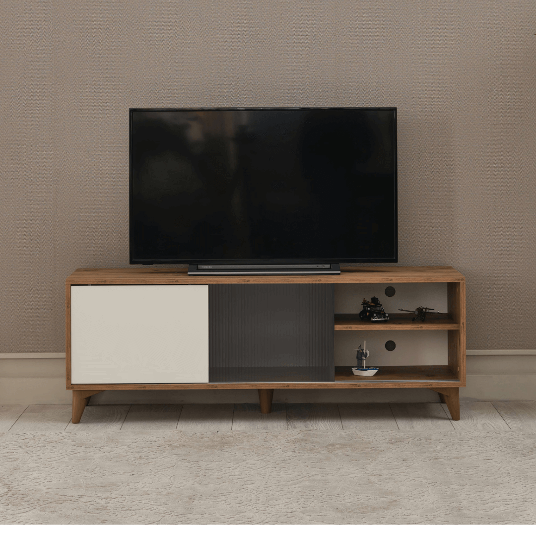 Arpelia TV Sehpası Sürgülü Kapak 140X40X35 CM